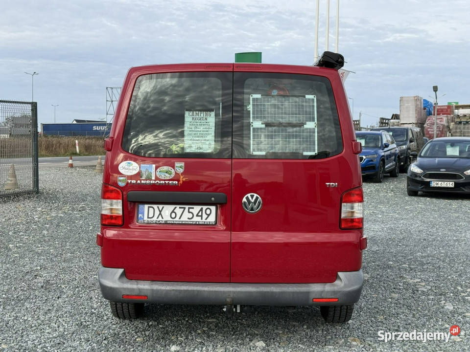 Volkswagen Transporter VW T5 20 TDI Kamper klima elektryczne lusterka Wrocław