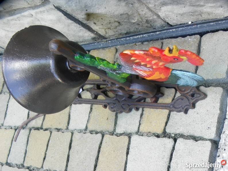 ZJAWISKOWY ŻELIWNY DZWON DZWONEK KOGUT Kraków