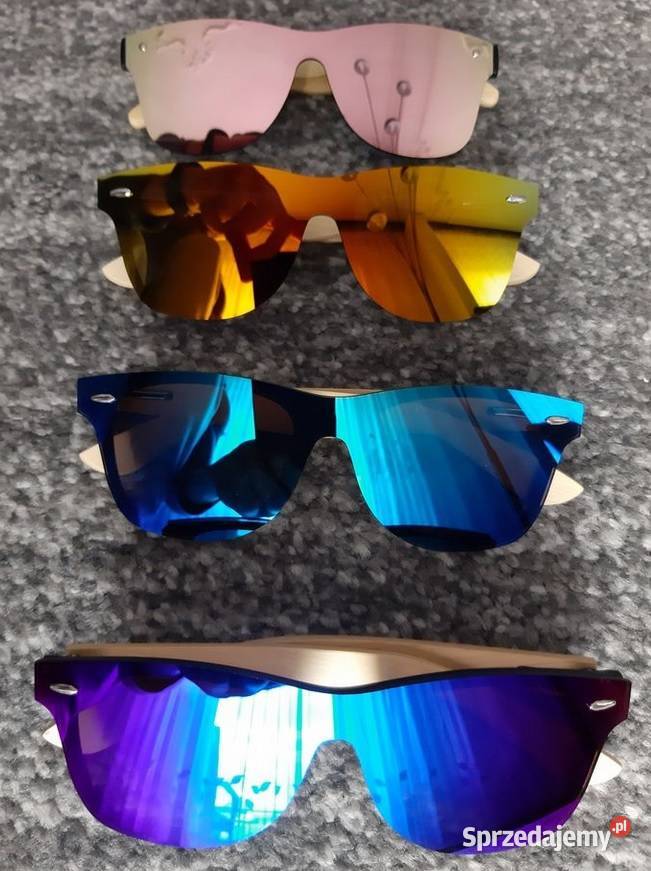 Okulary Drewniane UV400 Lustrzane Gepetto Uniseks podlaskie Białystok