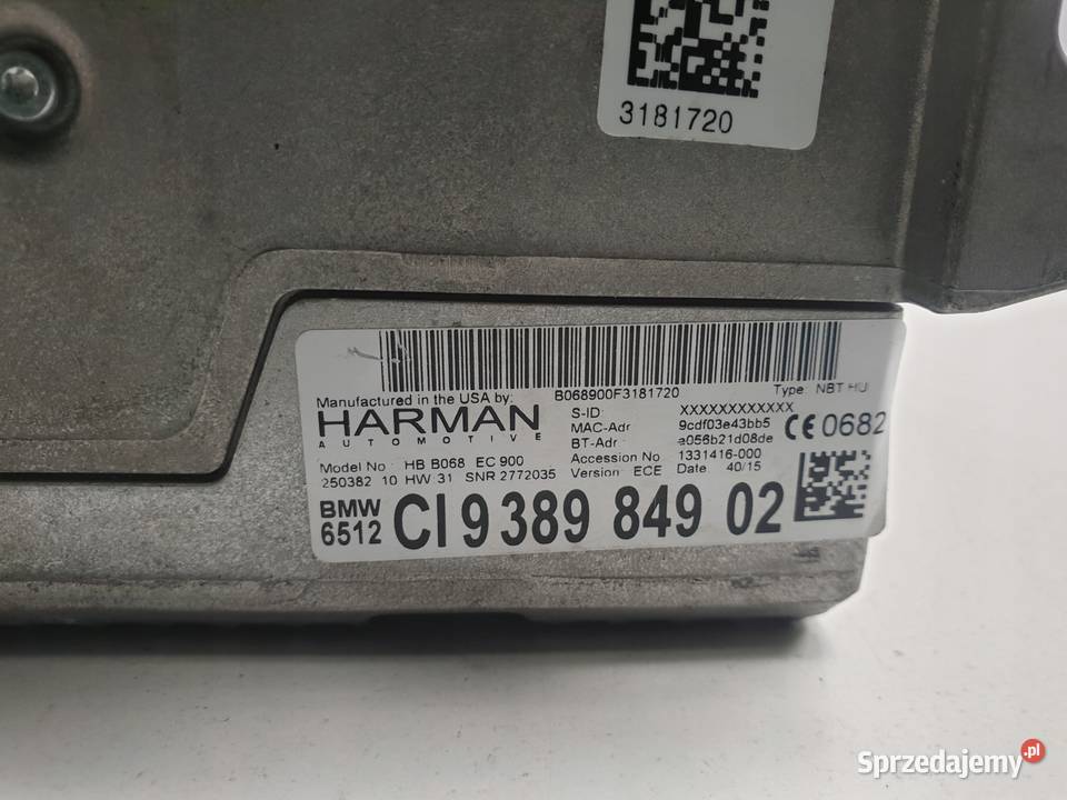 BMW F36 GC F34 GT F10 F11 NAWIGACJA navi HARMAN osobowe Chełm