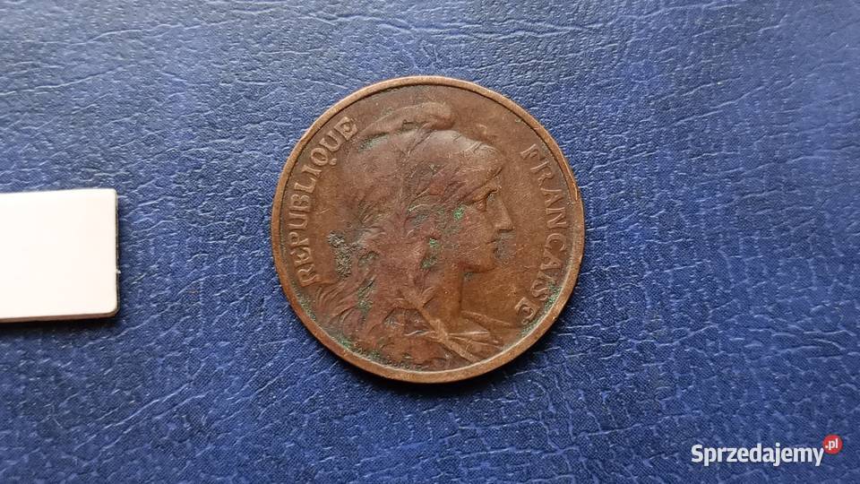 Stare monety 5 centymów 1912 Francja podkarpackie Lesko