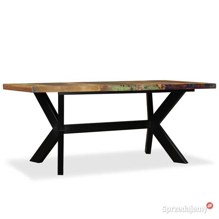 vidaXL Stół jadalniany drewno odzyskane stalowe Warszawa