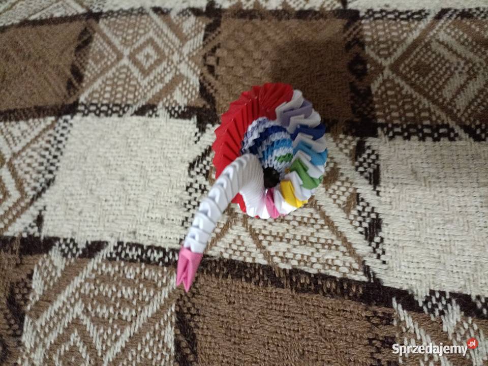 Mini Łabędź Kolorowy Origami Modułowe 3D
