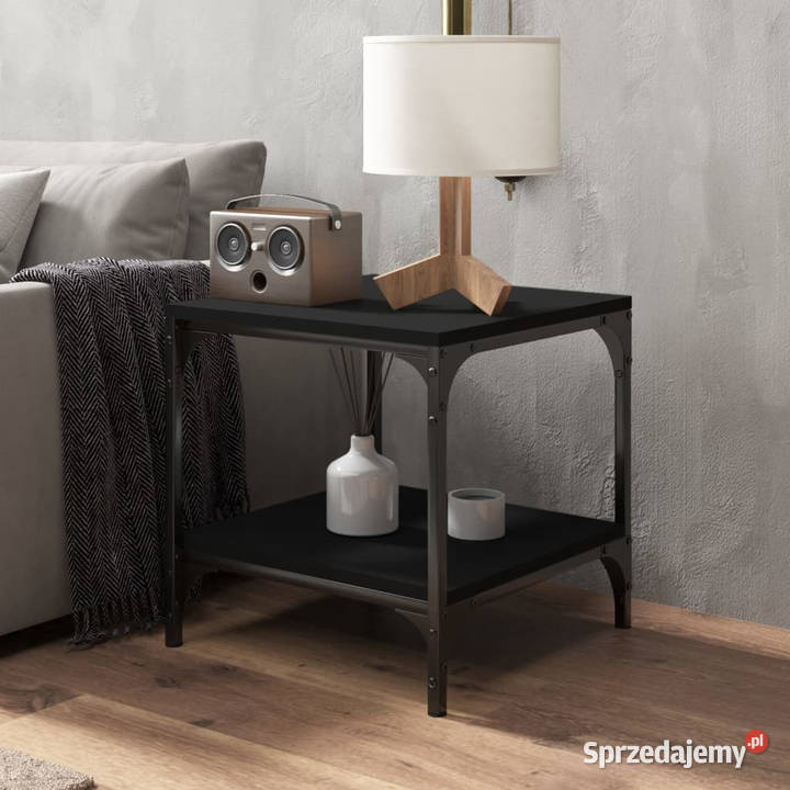 Stoliki 2 czarne 40x40x40 materiał Stoły Warszawa sprzedam