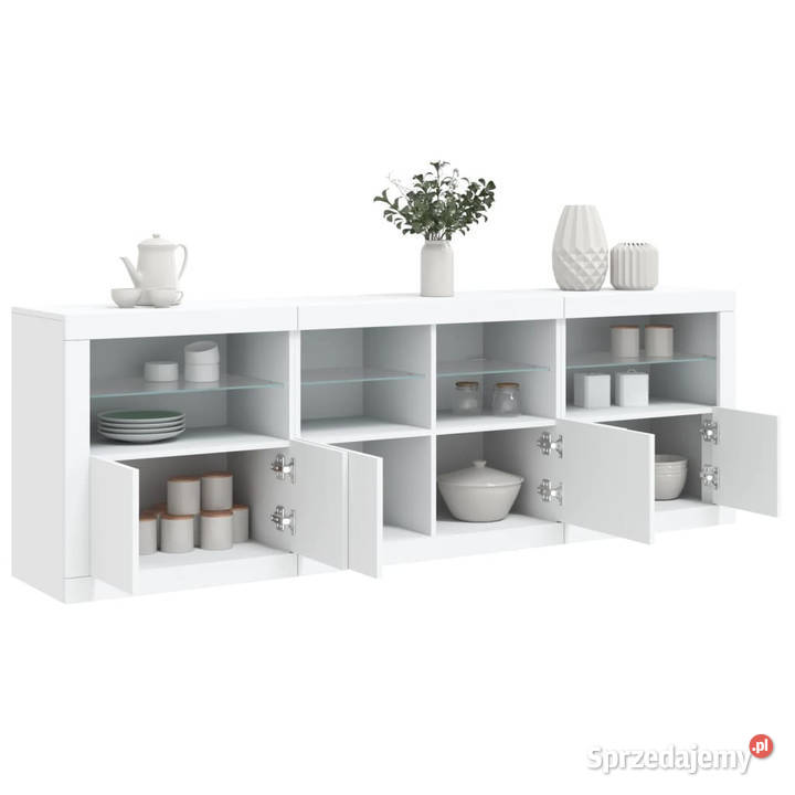 Szafka z oświetleniem LED biała 202x37x67 Warszawa sprzedam