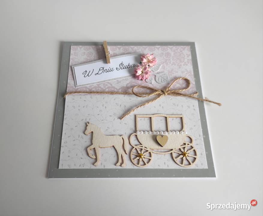 Kartka okolicznościowa ręcznie robiona na ślub Łódź