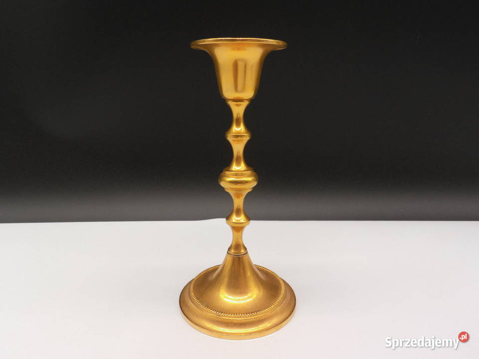 Stylowy Świecznik Mosiężny Vintage Raszków