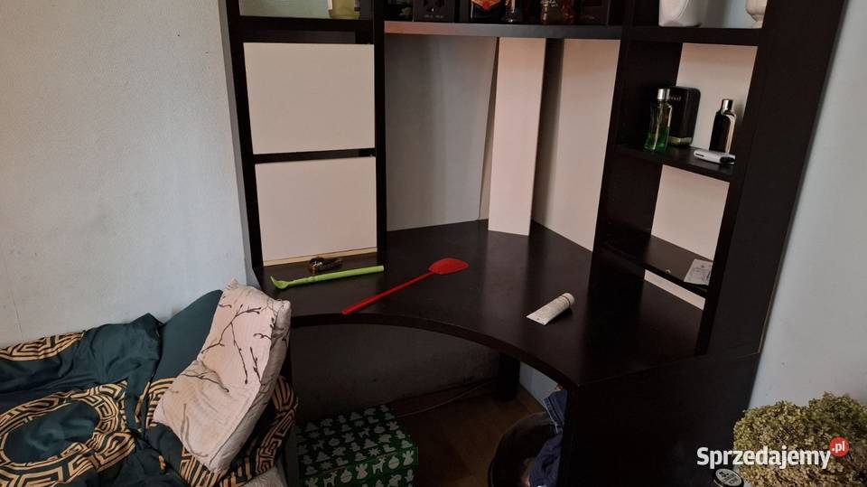 Biurko narożne czarnobiałe Biurka Łódź