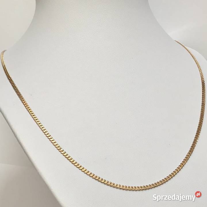 Złoty ŁAŃCUSZEK damski 14K cudowna PANCERKA 50 mazowieckie