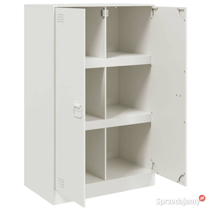 Szafka boczna biała 67x39x107 stal WM841666 Warszawa