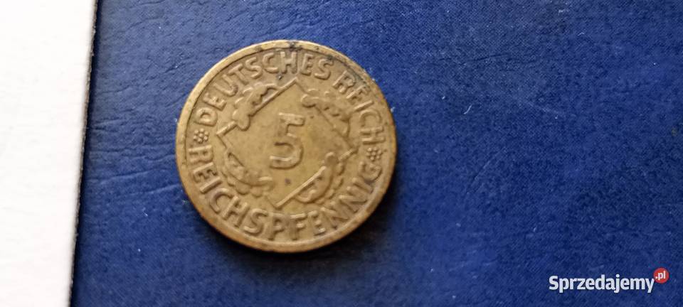 Stare monety 5 fenig 1930 A Niemcy