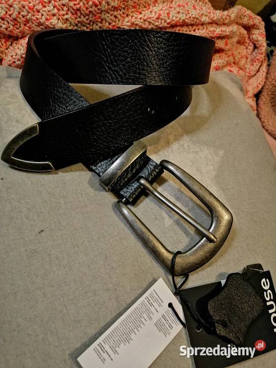 Nowy SKÓRZANY pasek pas z efektem postarzenia Leszno sprzedam