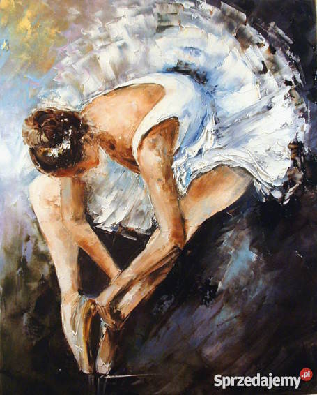 Baletnica Obraz olejny szpachla 50x40 lubuskie Krosno Odrzańskie