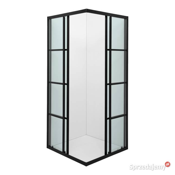 Czarna kabina prysznicowa 80x80x190 Poznań