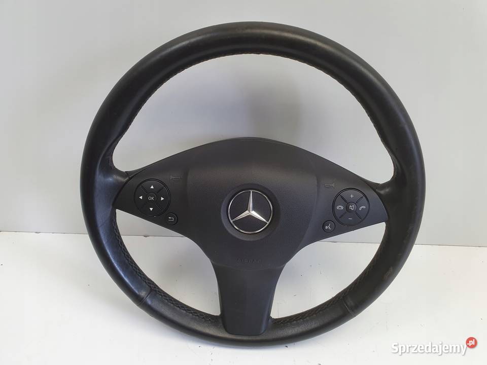 Mercedes W204 SKÓRZANA KIEROWNICA Multifunkcyjna osobowe Janów