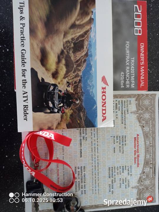 Honda TRX420 Fourtrax Rancher 4x4 nowa Sanok