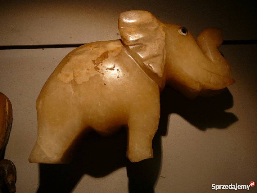 słonie z kamienia onyksu 4 Dekoracje i ozdoby Wrocław