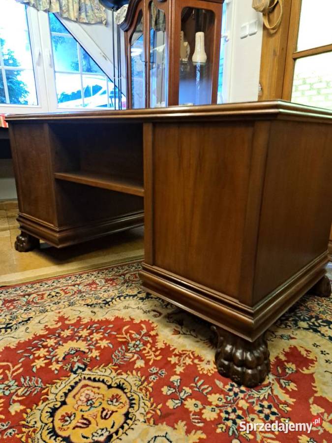 Piękny gabinet na lwich łapach biurkobiblioteka Myślibórz sprzedam