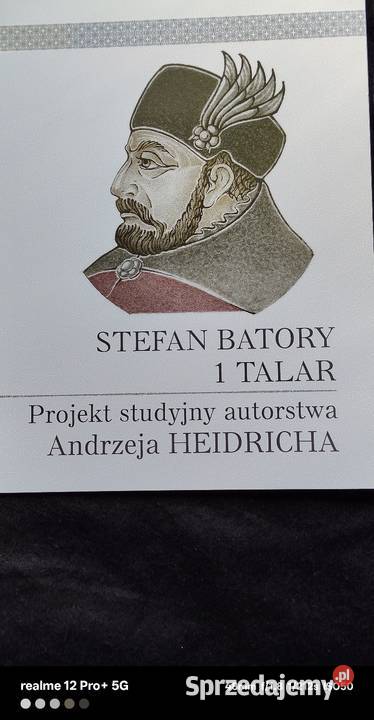 Projekt banknotu 1 Talar Stefan Batory Andrzej mazowieckie Ostrów Mazowiecka sprzedam