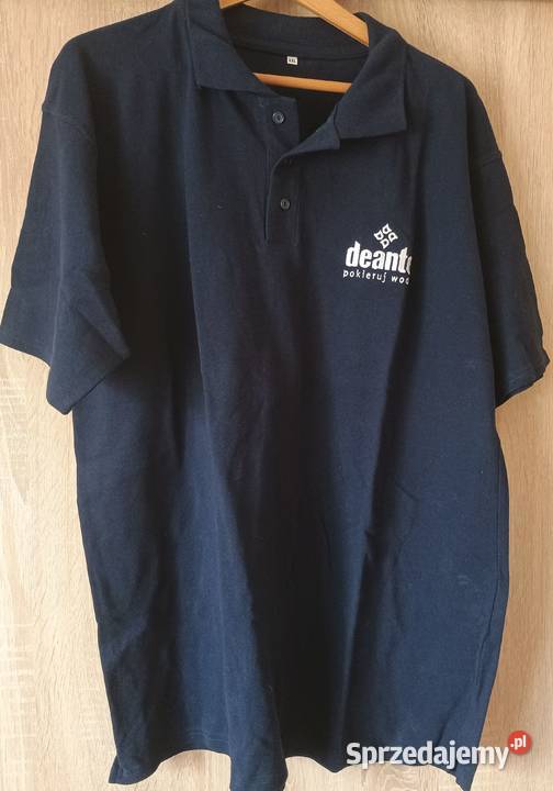 Koszula męska polo granatowa logo deanteKoszulka Rozmiar XXL Odzież codzienna