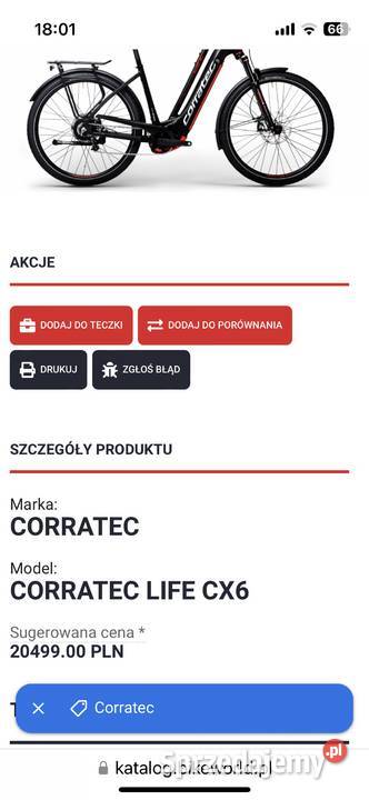 Corratec Life CX 6 nowy 50 ceny rower Nakło Śląskie