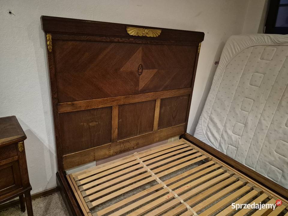 Stara sypialnia dębowa secesyjna łóżko szafa Meble do sypialni sprzedam