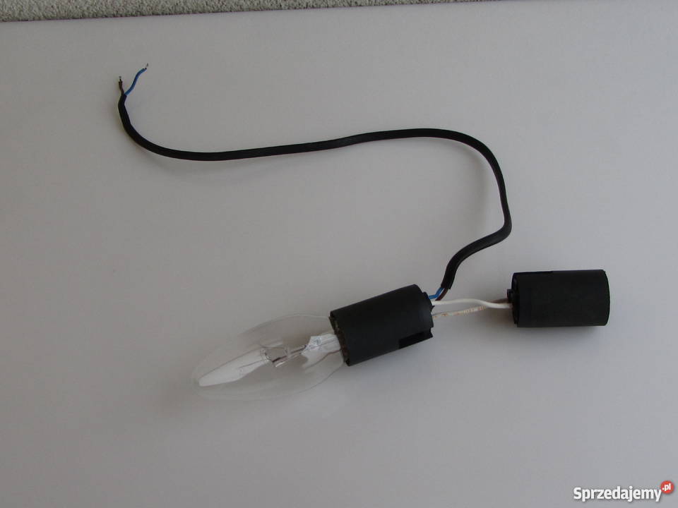 Oprawa oprawy E 14 czarne 2A 250V AC kpl z PRLU Wyposażenie wnętrz Olecko