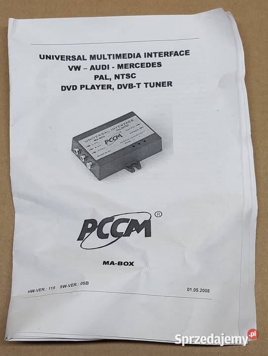ADAPTER PCCM UNIVERSAL INTERFACE MABOX 2 VW AUDI osobowe dolnośląskie Mielęcin