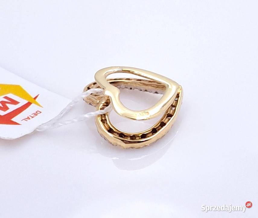 20 Wisiorek Złoty 585 Serce z kamieniami Z1107 Poznań