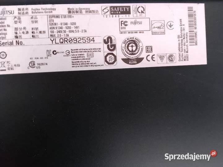 Komputer stacjonarny Fujitsu 4GB Bełchatów