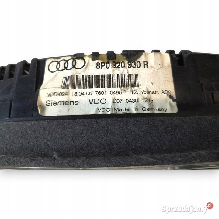 LICZNIK ZEGARY 8P0920930R Audi A3 8P 16 19 20 Chełm