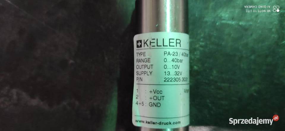 Czujnik ciśnienia Keller PA2340 bar Produkcja Piława Dolna