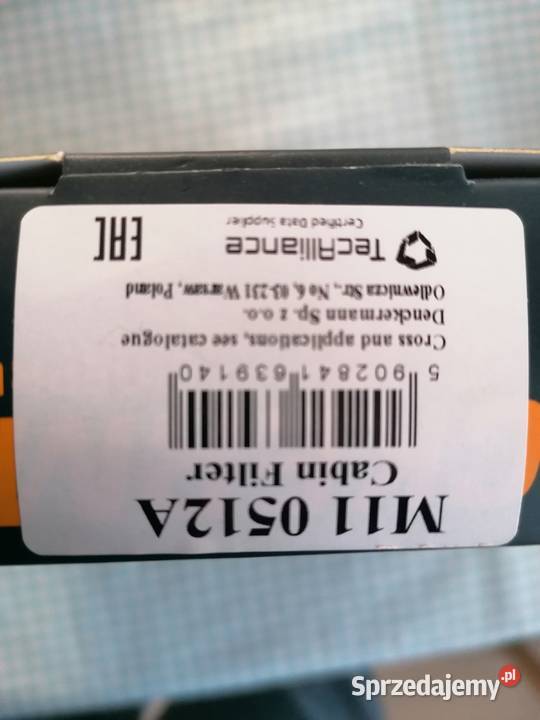 FILTR KABINOWY M110512A DENCKERMANN mazowieckie