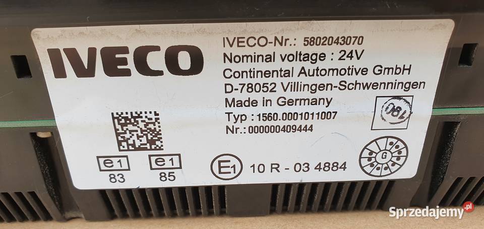 IVECO EUROCARGO E6 LICZNIK 5802043070 lubuskie Bieleń