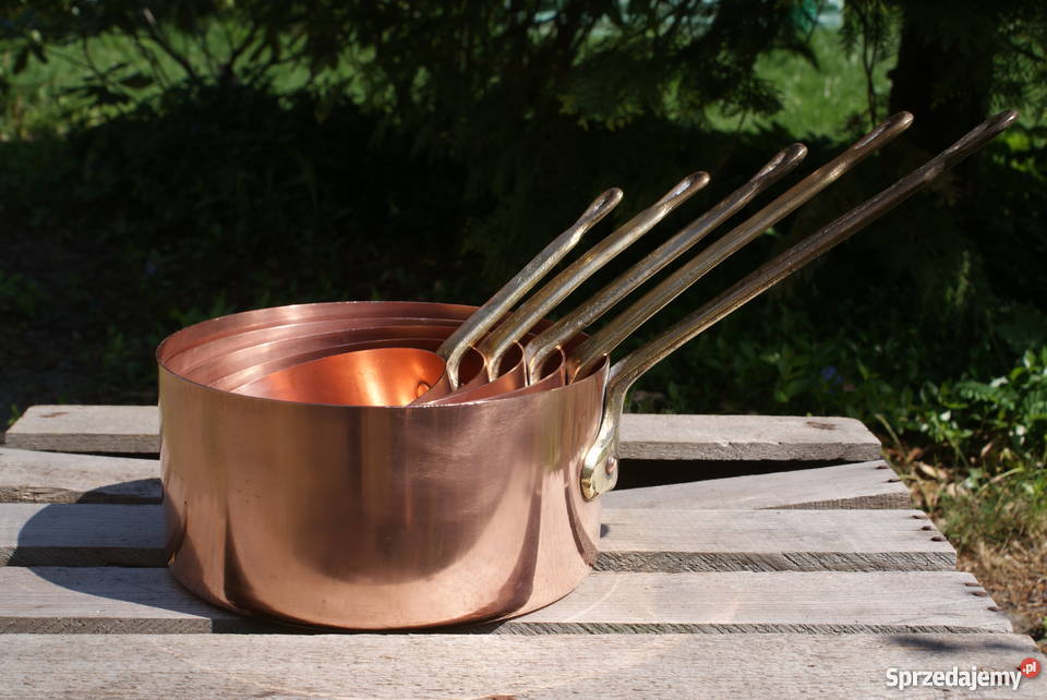 Garnki rondle miedziane grube dno 5 Akcesoria kuchenne mazowieckie Warszawa