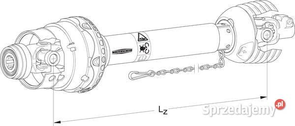 Wał przegubowy szerokokątny PWE 480 L1210 mm Kamionna