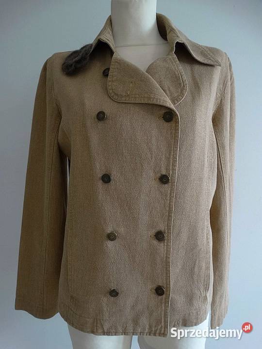 Kurtka Trencz Bosmanka Lniana Len Bawełna Lekka Rozmiar 40(L) Kurtki i płaszcze podlaskie Łomża