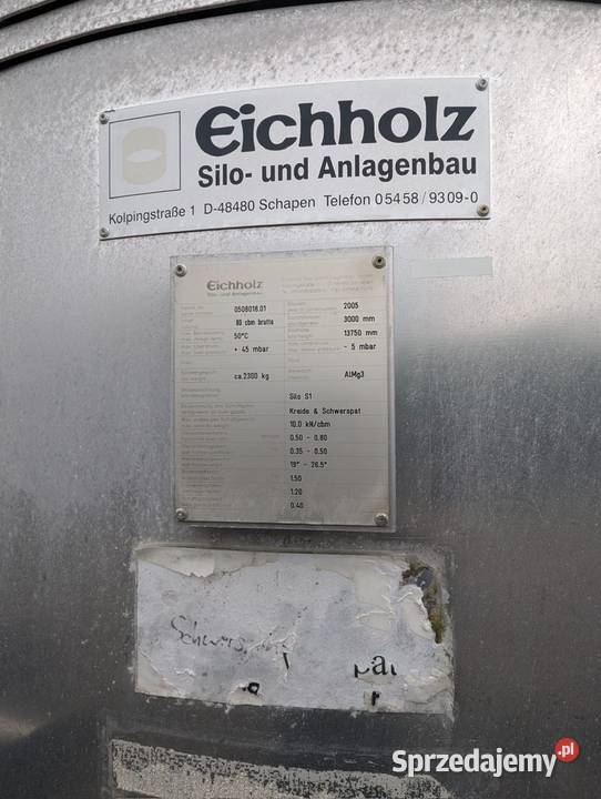 Silosy aluminiowe na KREDĘ proszki mąkę 2 x 80 dolnośląskie Wrocław