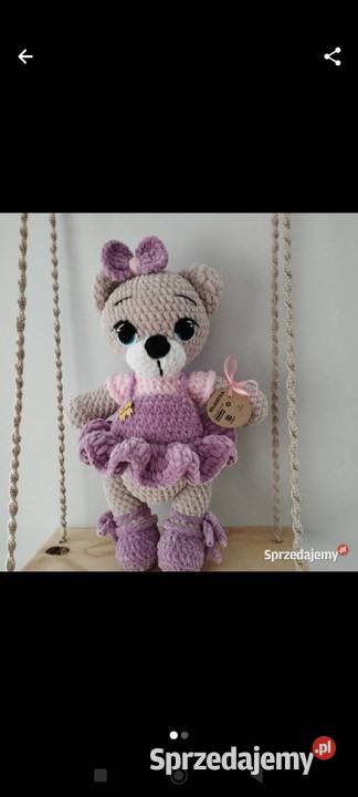 Miś w sukience na szydełku Ruda Śląska sprzedam