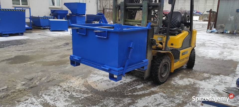 Kontener z klapowym dnem PMDB 750 L polskiego Kielce sprzedam