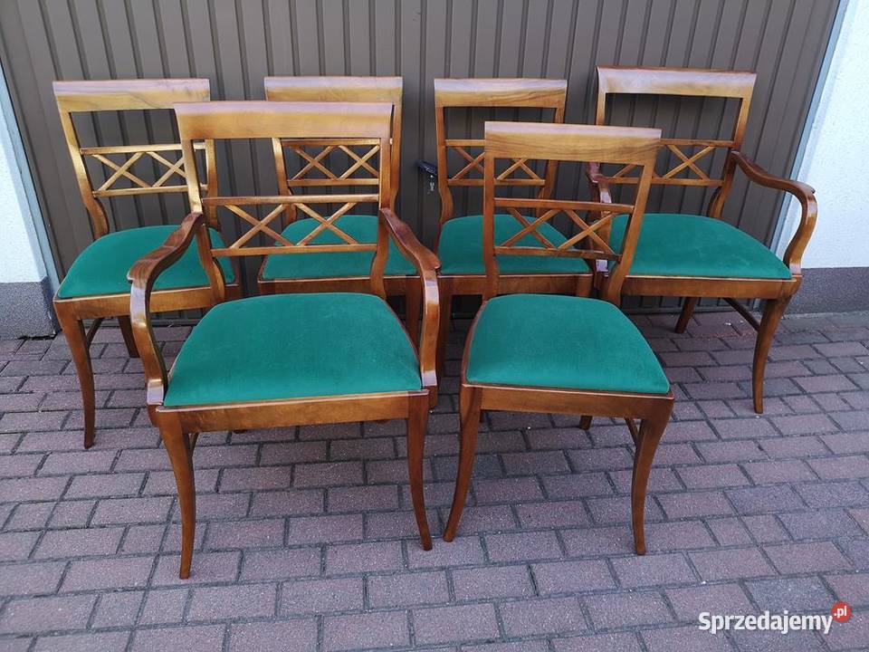 KrzesłaFotele 6 Komplet ARTDECO Biedermeier Swarzędz