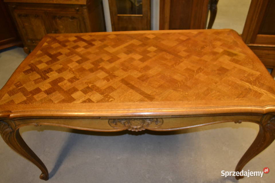 stół ludwikowski snycerka dąb Będzin