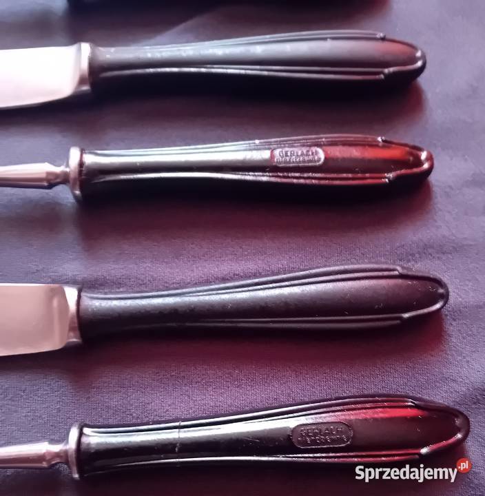 Komplet 6 widelców i 6 noży stołowych Gerlach z wielkopolskie Koźminek