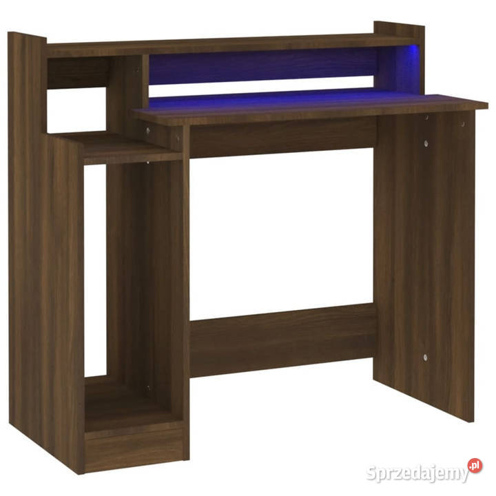 Biurko z podświetleniem LED brązowy dąb 97x45x90 Warszawa