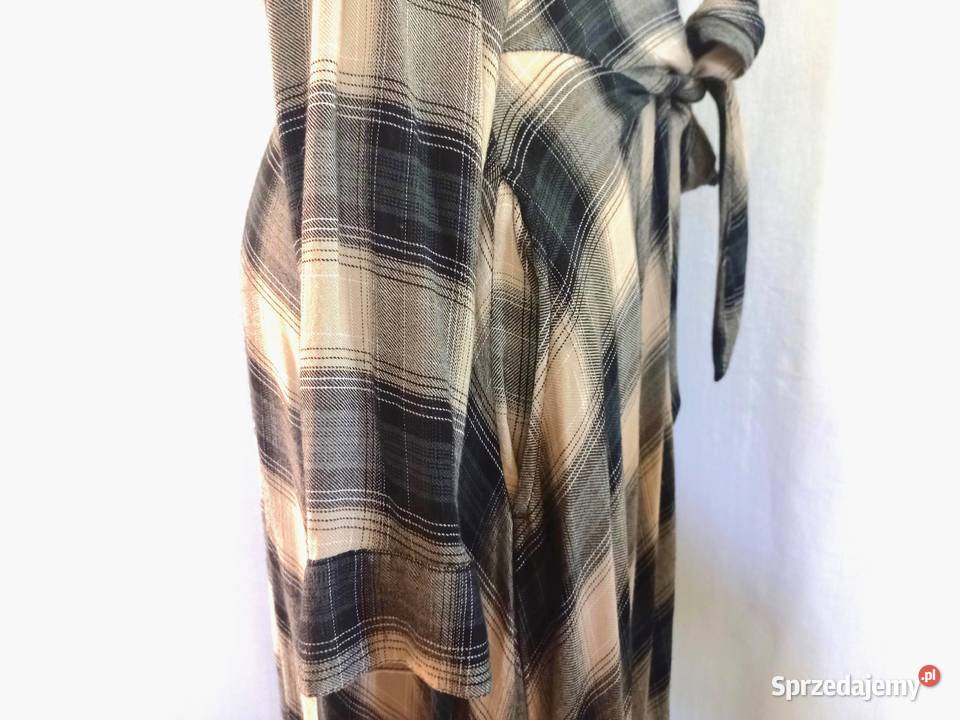 sukienka długa KRATA długi rękaw r 38 Slim BOHO Białystok