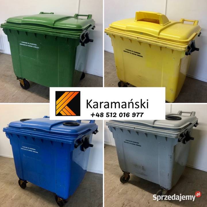120 L 240 L 1100 L używane pojemniki na odpady Toruń sprzedam