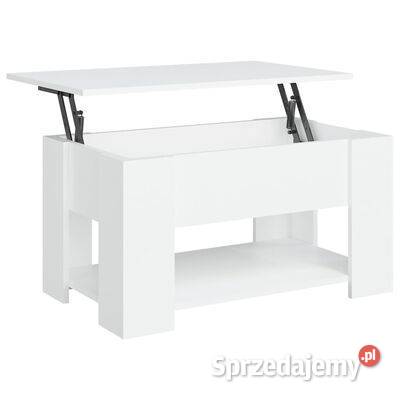 vidaXL Stolik kawowy biały 79x49x41 materiał Stoliki kawowe i ławy