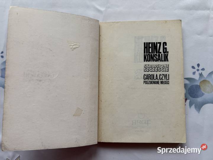 Skradzione szczescie HGKonsalik ksiazka Lublin