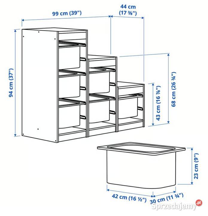 Ikea Trofast regał z szufladami Lublin