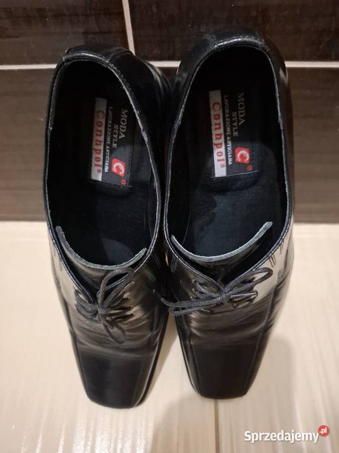 Buty męskie conhpol czarne skóra 44 Łomża